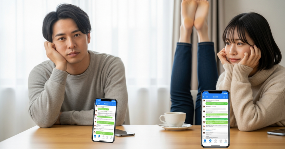 マッチングアプリ メッセージ だらだらの解説イメージ