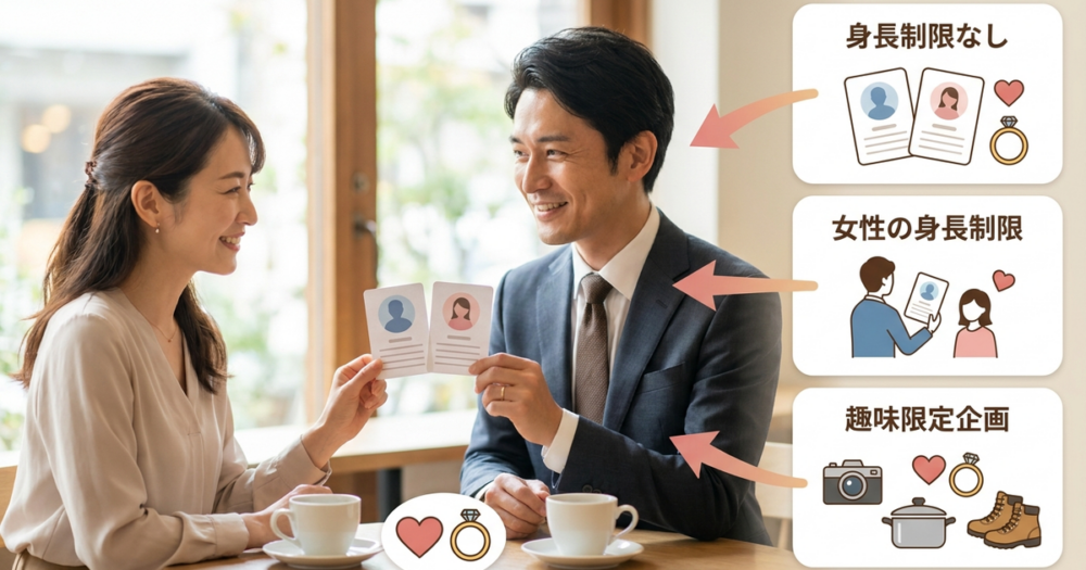 婚活パーティー選びで低身長男性が見落としている参加条件の読み方
