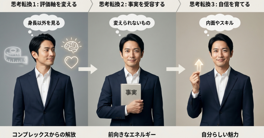 男の身長コンプレックスがなくなった人に共通する、3つの思考転換