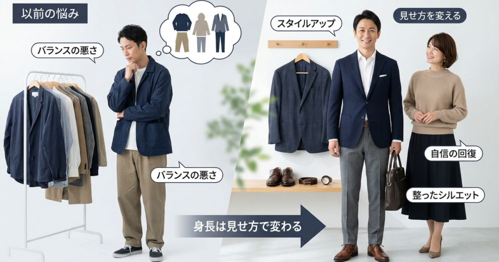 背が低い40代メンズが今、スタイルアップに目覚めている