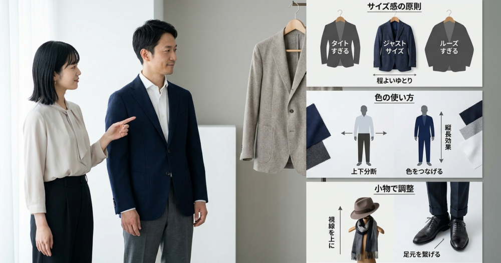 背が低い40代のメンズファッションで本当に押さえるべき3つの原則