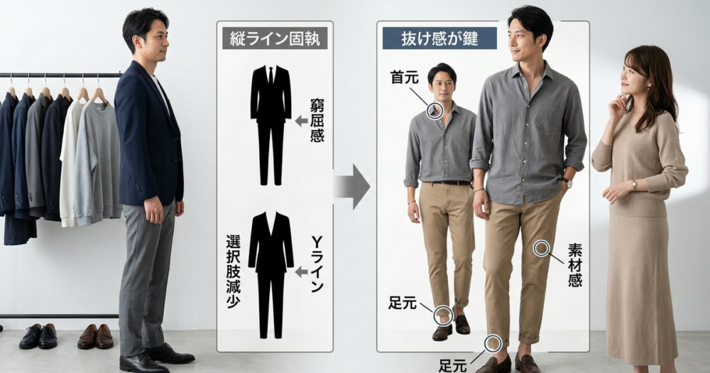 低身長のアラサーに似合うメンズファッションは