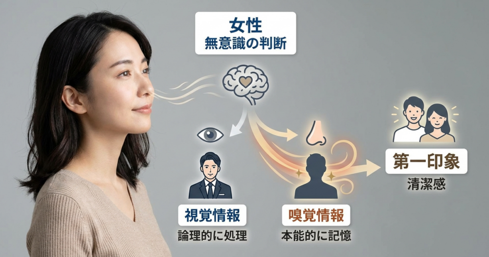 女性が無意識に判断している「香り」という第一印象